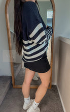 Load image into Gallery viewer, Aura Slit Knit Skirt: Black