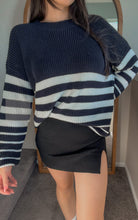 Load image into Gallery viewer, Aura Slit Knit Skirt: Black