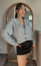 Load image into Gallery viewer, Aura Slit Knit Skirt: Black